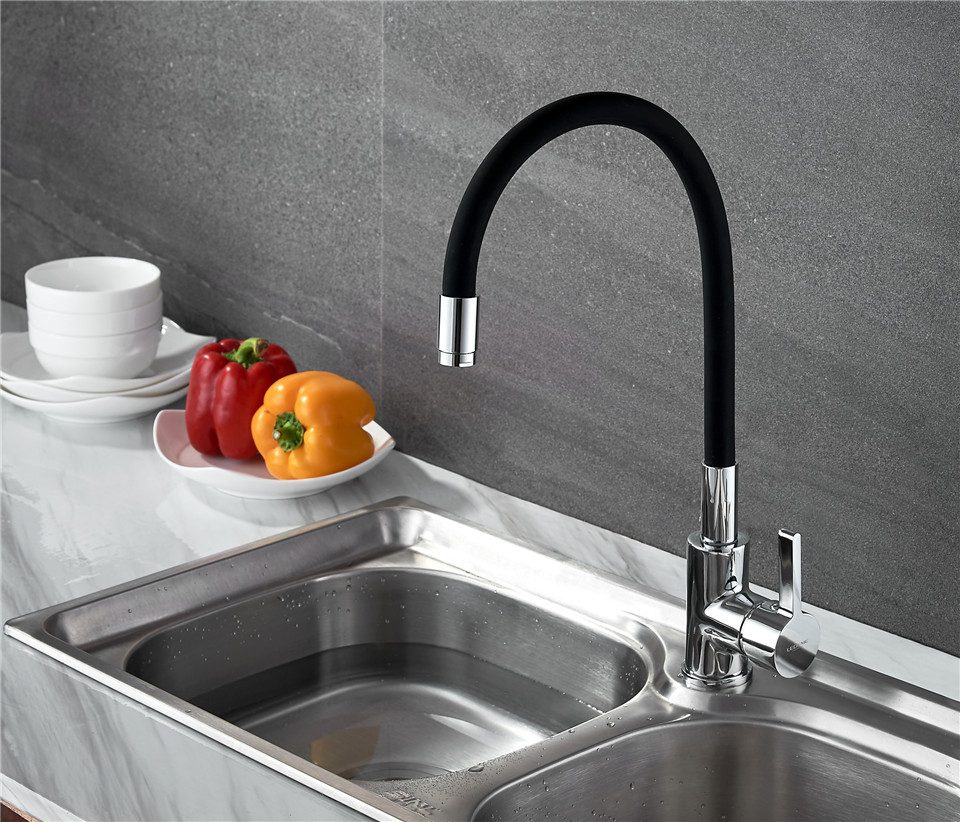 Смеситель для кухни с гибким изливом Ledeme L4898-2 — изображение 2