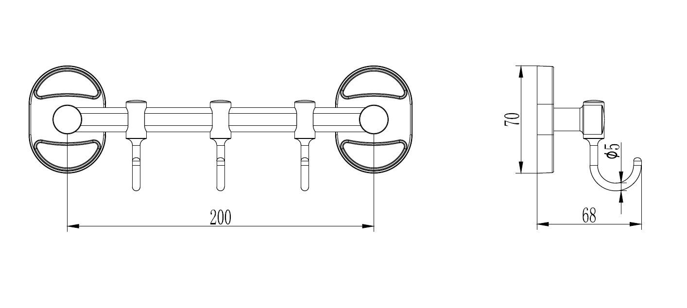 Вешалка с крючками Ledeme L1915-3 — изображение 2