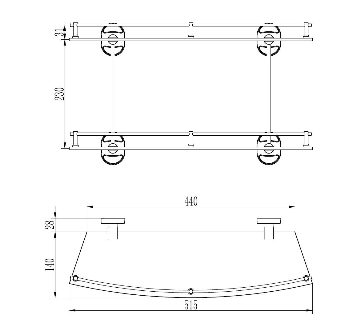 Полка в ванную комнату Ledeme L1920-2 — изображение 2