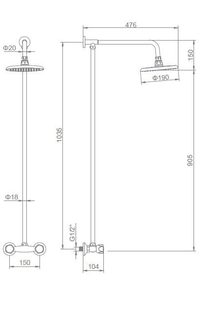 Душевая система Ledeme L2394 — изображение 4