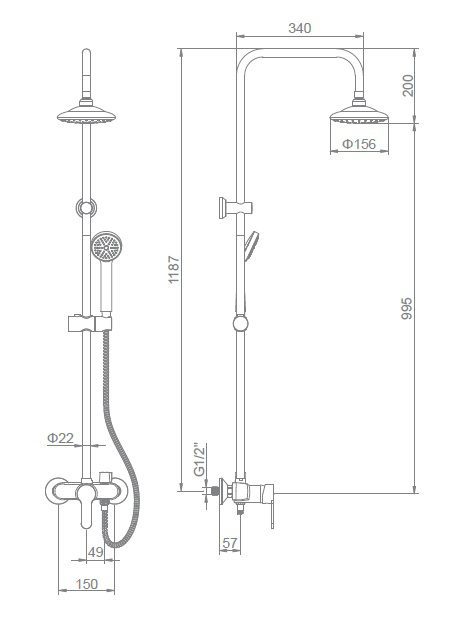 Душевая система Ledeme L2409 — изображение 2