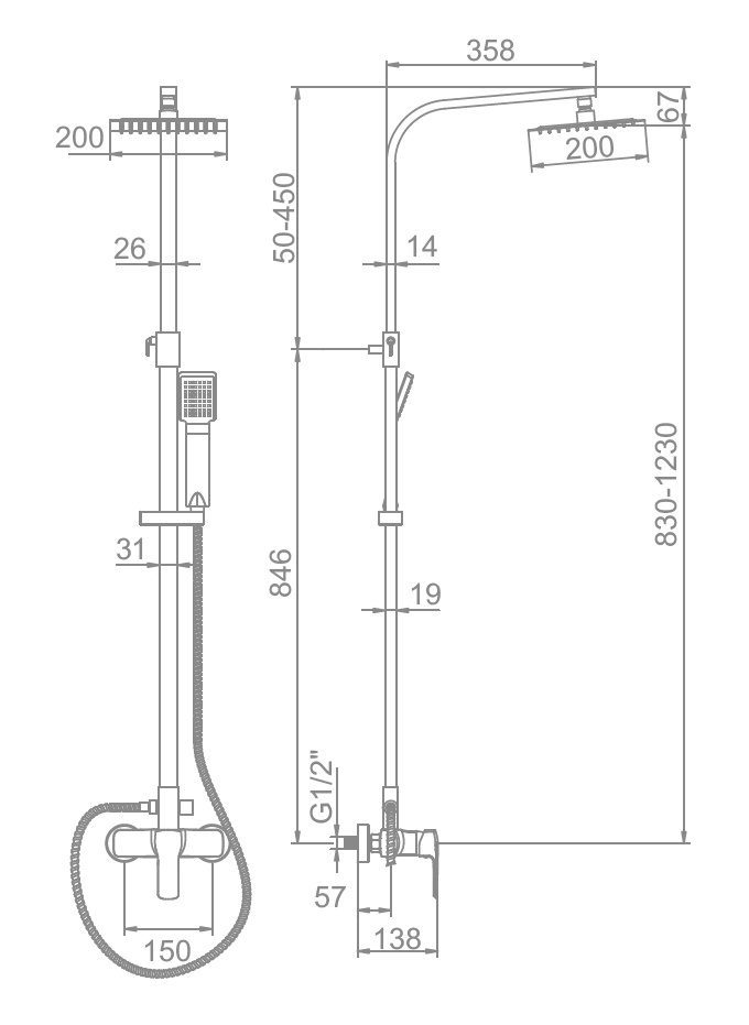 Душевая система Ledeme L2458 — изображение 2