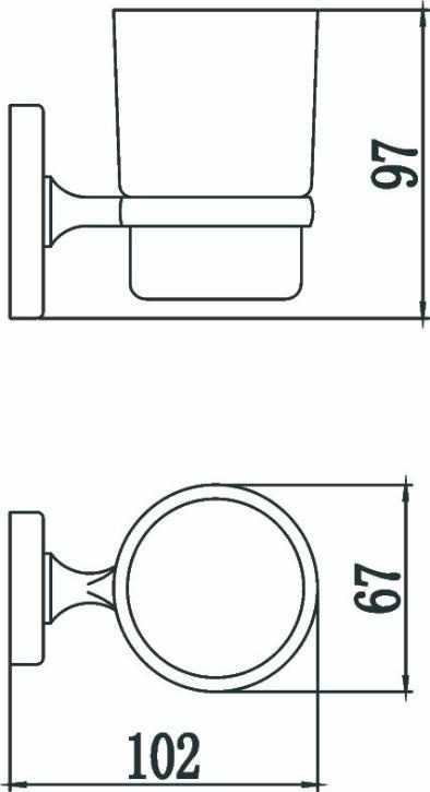 Стакан с настенным держателем Savol S-007058 — изображение 2