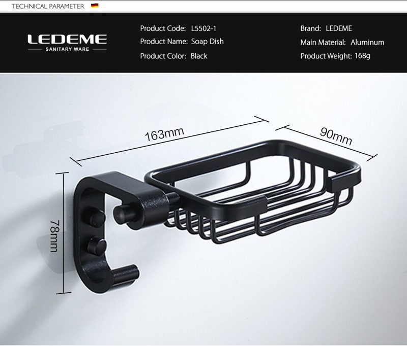Мыльница Ledeme L5502-1, решётка — изображение 2