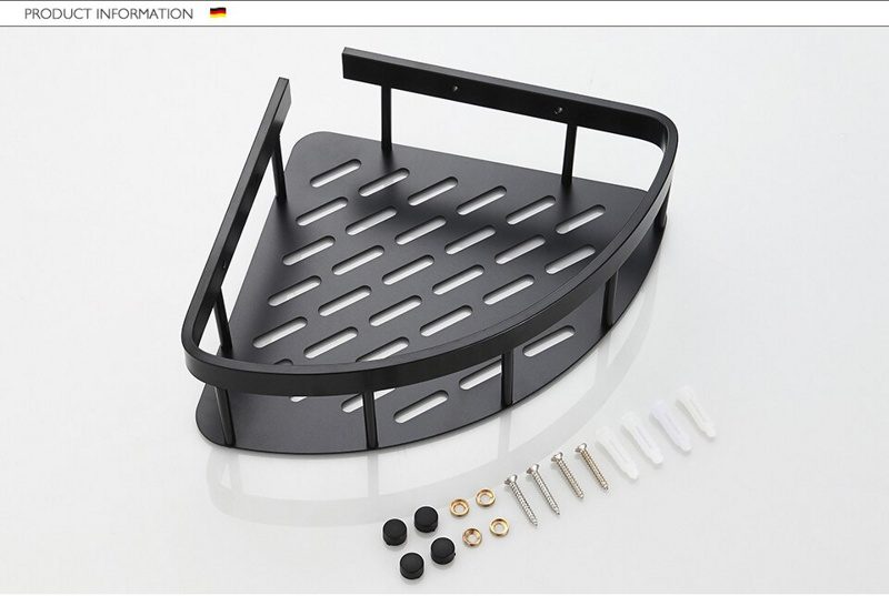 Полка в ванную комнату Ledeme L5507-1, угловая, решётка — изображение 5