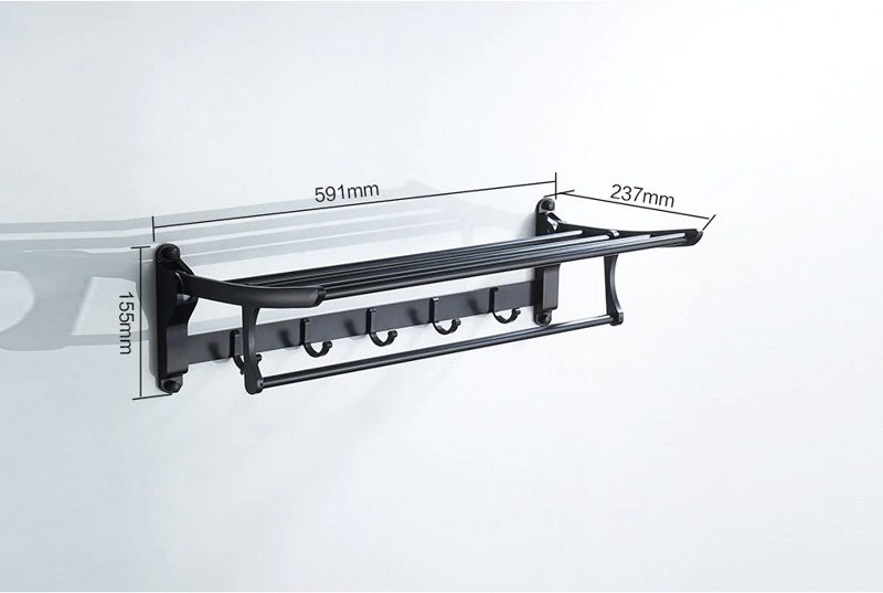 Полка для полотенец Ledeme L5524, откидная — изображение 2