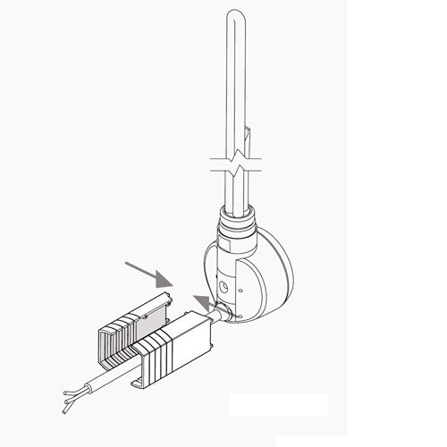 Блок управления с ТЭНом Terma MOA RAL (черный) для п/с 300 Вт с проводом — изображение 7