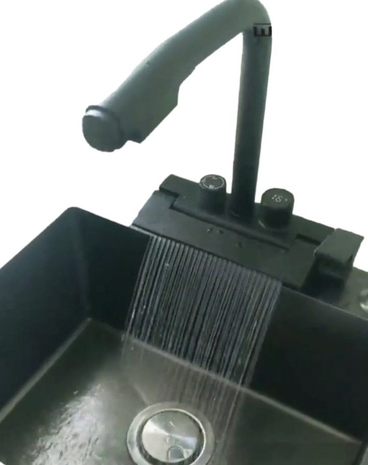 Смеситель для кухни Wisent WX4055-2 с выдвижной лейкой / водопадом — изображение 7