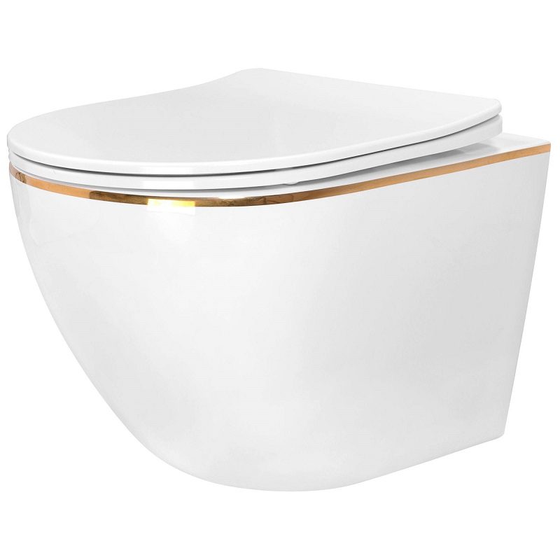 Унитаз подвесной Roxen Antares Gold, 530110-01G