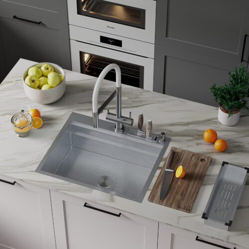 Кухонная мойка Roxen Stage 560250-60 (600x480x220; сатин/мат)