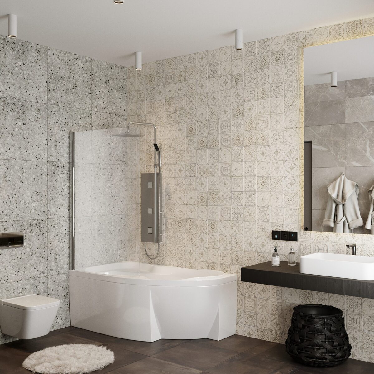 Душевая шторка на угловую ванну Roxen Veria 52050-90 прозрачное/хром — изображение 4