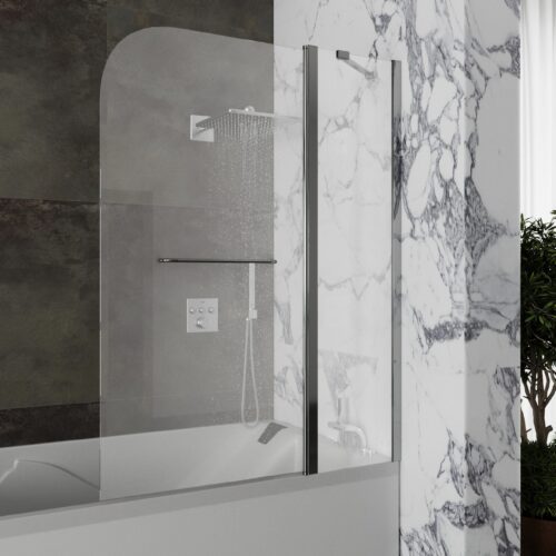 Душевая шторка на ванну Roxen Brimen 52010-120 (1200*1400; прозрачное/хром)