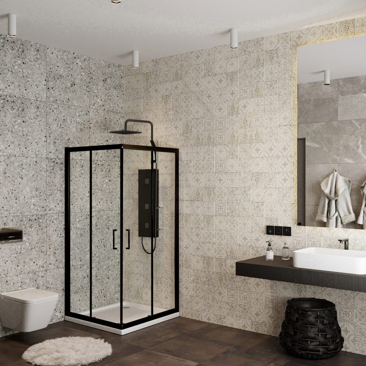 Душевой уголок Roxen Caspia 55060-90 (900*900*1950; прозрачное/хром) — изображение 6