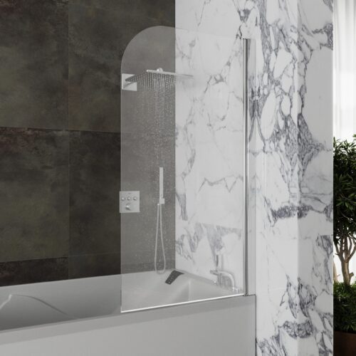 Душевая шторка на ванну Roxen Brimen 52010-80 (800*1400; прозрачное/хром)