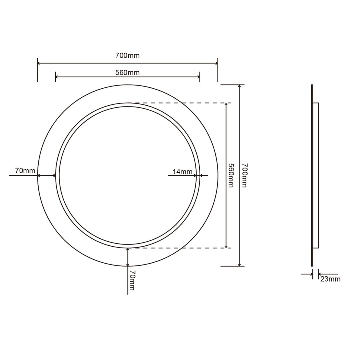 Зеркало Roxen Adema 510065-88 (800x800) — изображение 3