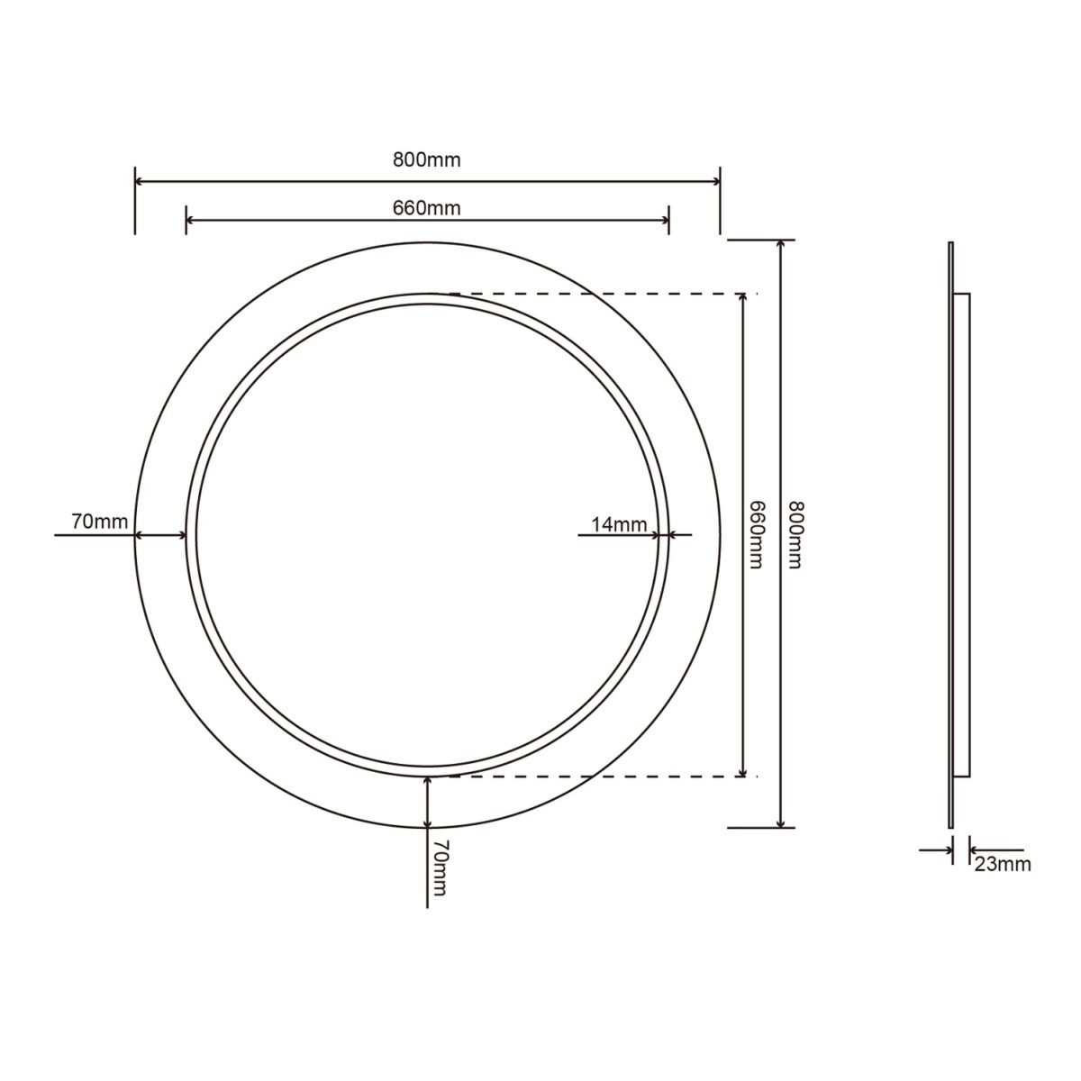 Зеркало Roxen Adema 510065-88 (800x800) — изображение 2