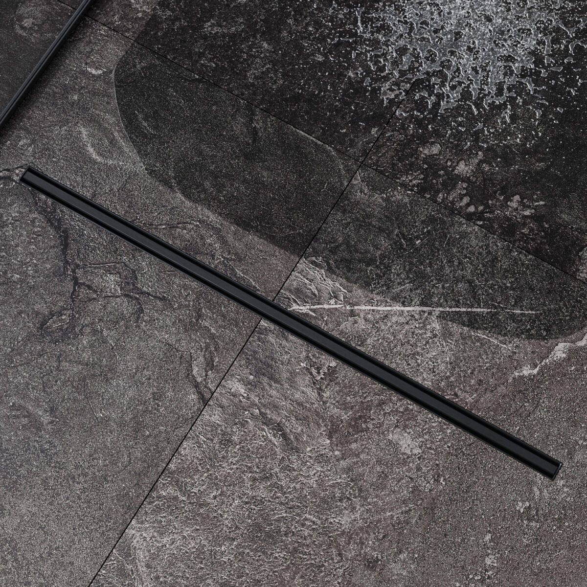 Трап для душа Roxen Black slim 91070-60 узкая решётка, чёрный — изображение 4