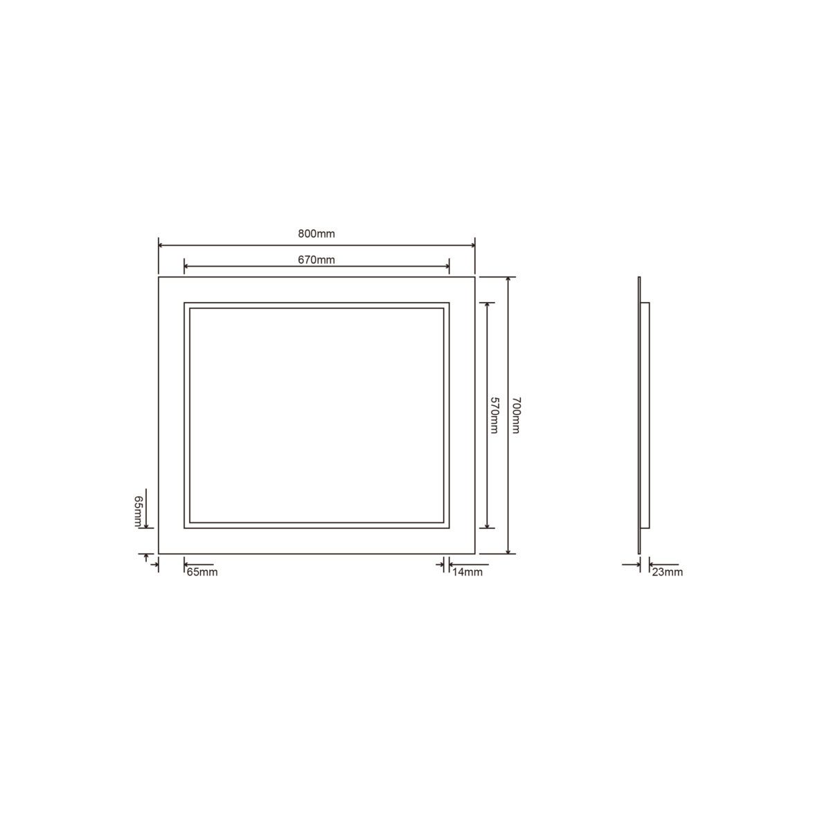Зеркало Roxen Bliss 510035-80 (800x700) — изображение 4