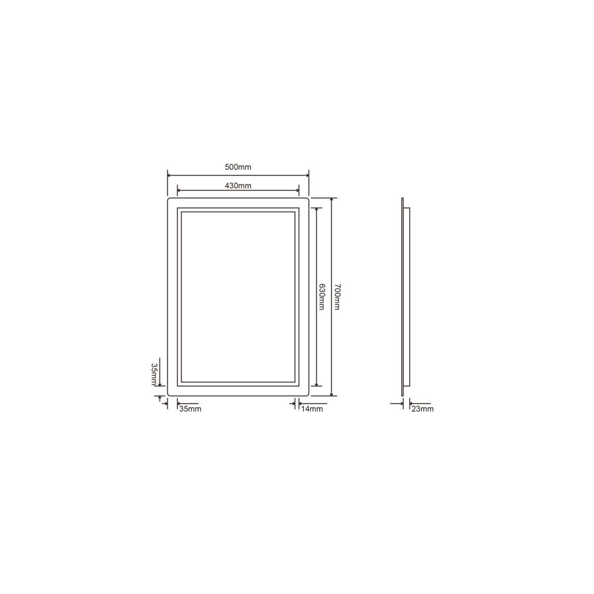 Зеркало Roxen Gotem 510165-50 (500x700) — изображение 2