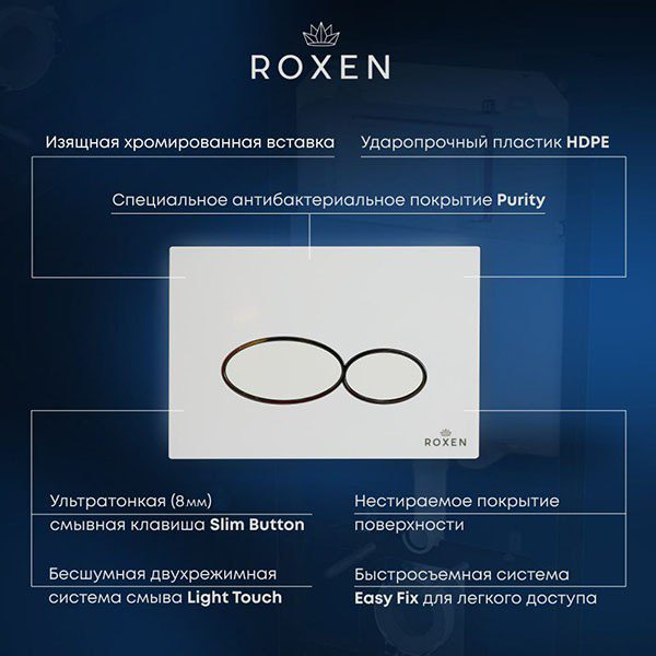 Комплект инсталляции Roxen StounFix Dual Fresh с кнопкой Caspia (хром/глянец), 812643 — изображение 5