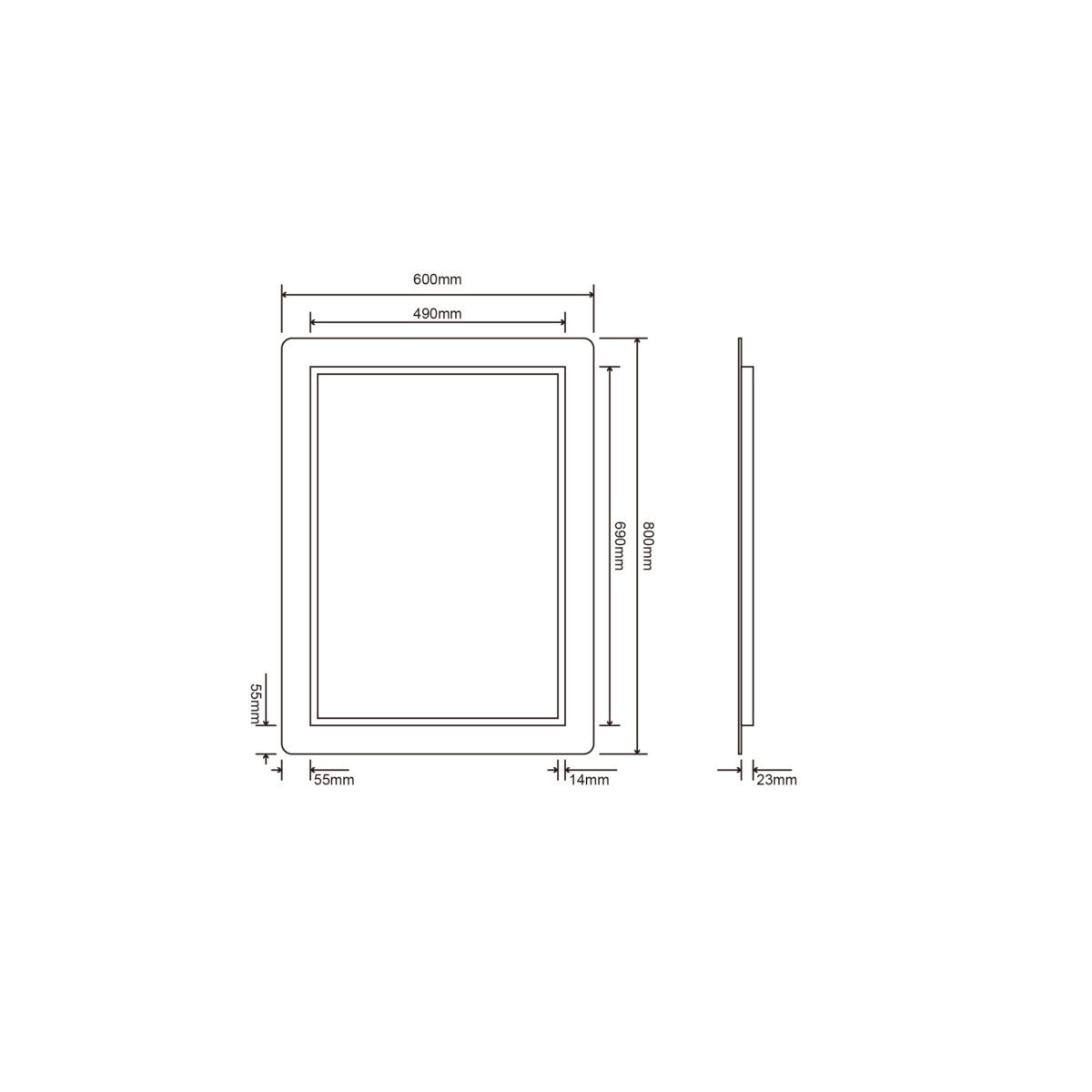 Зеркало Roxen Irida 510185-60 (600x800) — изображение 2