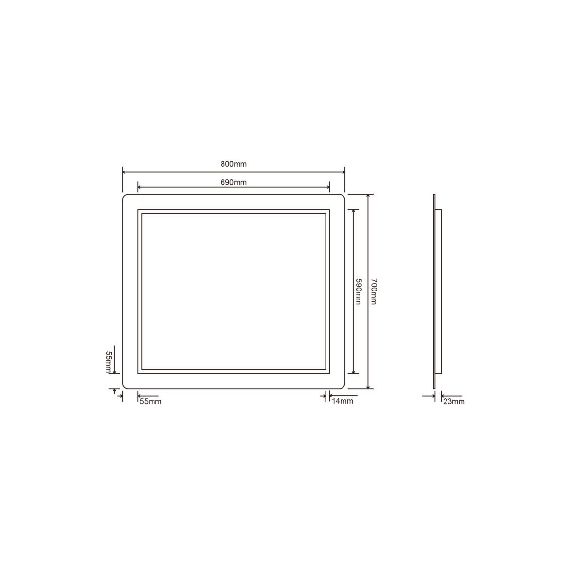 Зеркало Roxen Irida 510185-80 (800x700) — изображение 2