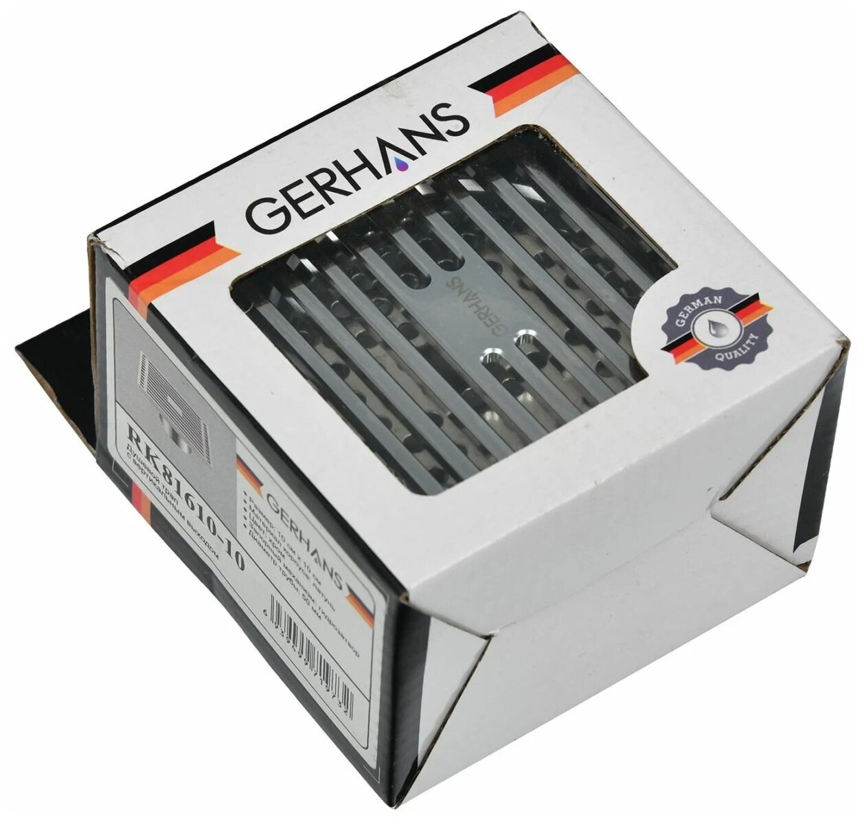 Трап для душа Gerhans K81610-10 точечный, "решётка" — изображение 4