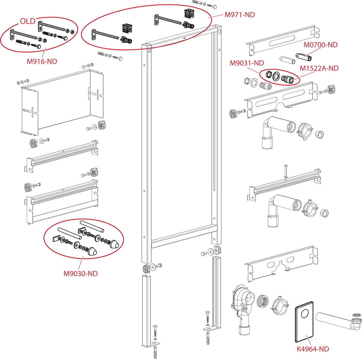 Монтажная рама для умывальника Alca A104/1120 — изображение 3