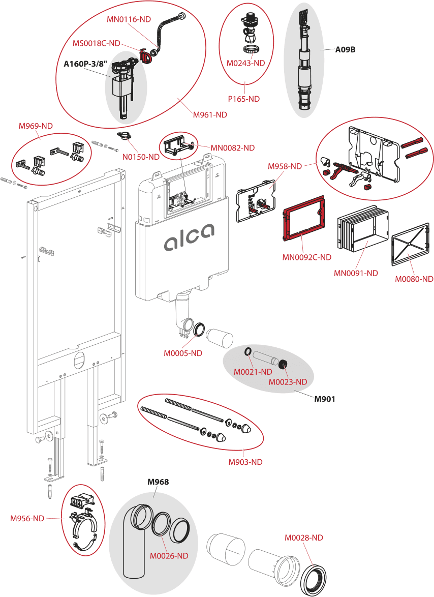 Инсталляция для унитаза Alca AM1101/1200 Sádromodul Slim, AM1101/1200 — изображение 3