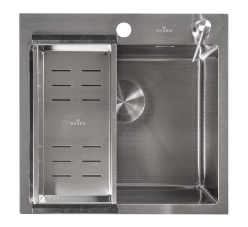 Кухонная мойка Roxen Snake 560220-50-S (500x480x220; сатин/декор)