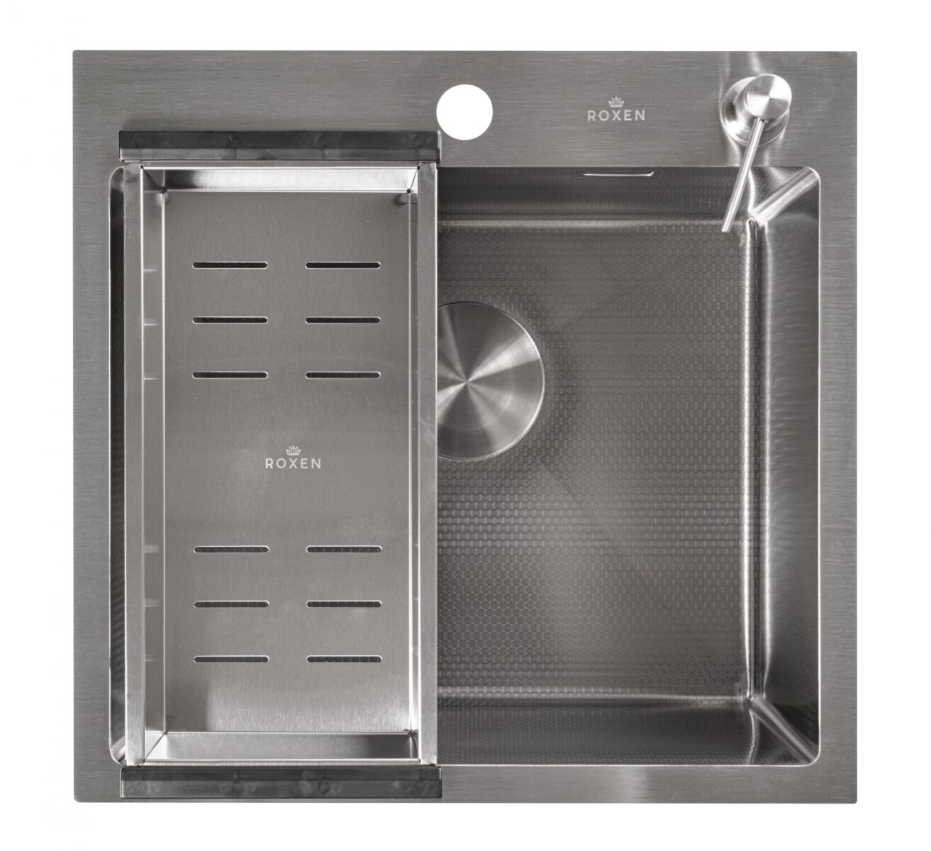 Кухонная мойка Roxen Snake 560220-50-S (500x480x220; сатин/декор)