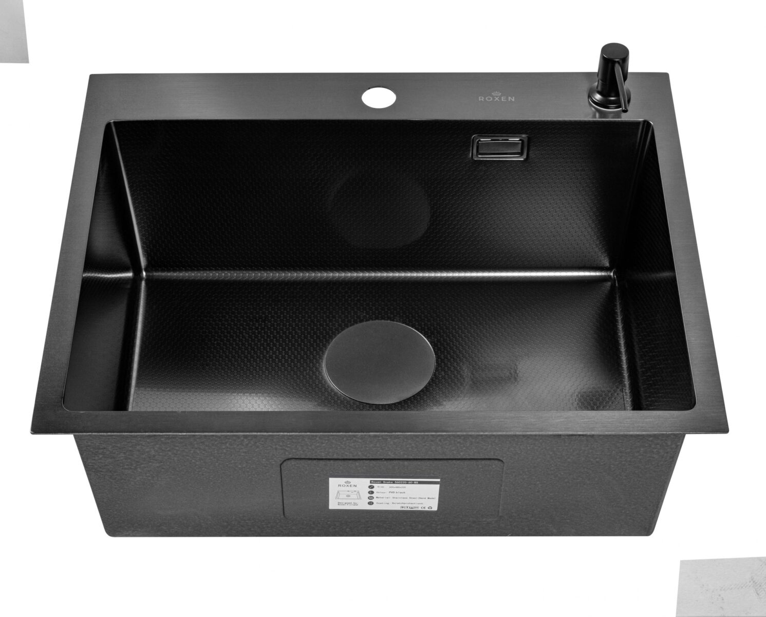 Кухонная мойка Roxen Snake 560220-50-BS (500x480x220; графит/декор) — изображение 10