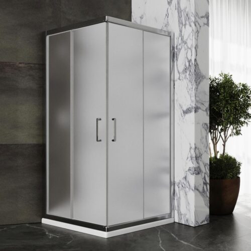 Душевой уголок Roxen Caspia 55060-90C (900*900*1950; матовое/хром)