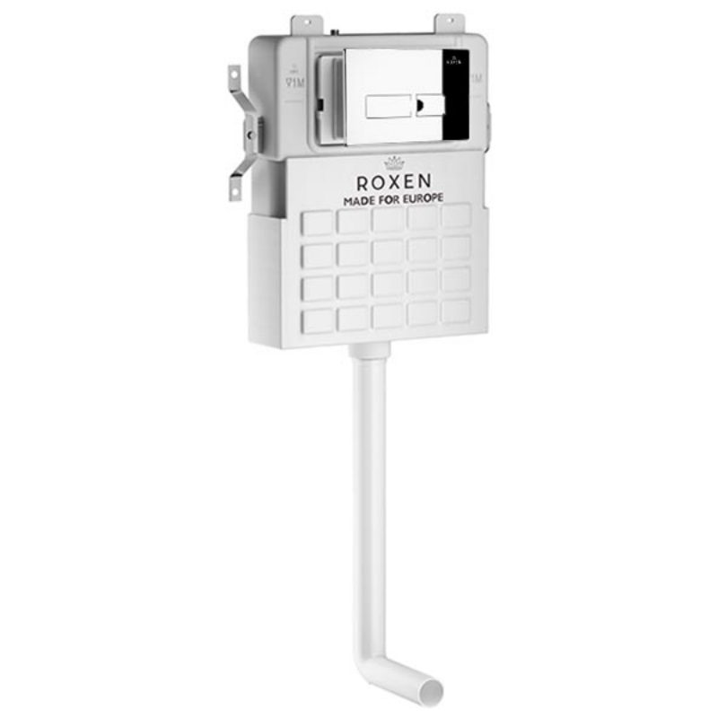 Комплект инсталляции для приставного унитаза Roxen Attach с кнопкой Caspia (хром/глянец), 925621