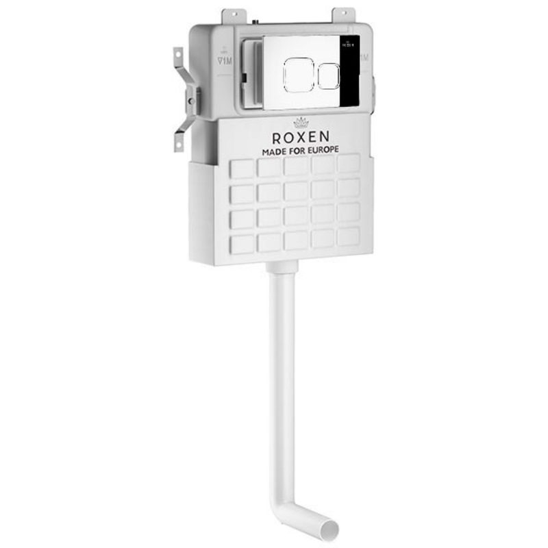 Комплект инсталляции для приставного унитаза Roxen Attach с кнопкой Santi (хром/глянец), 915079