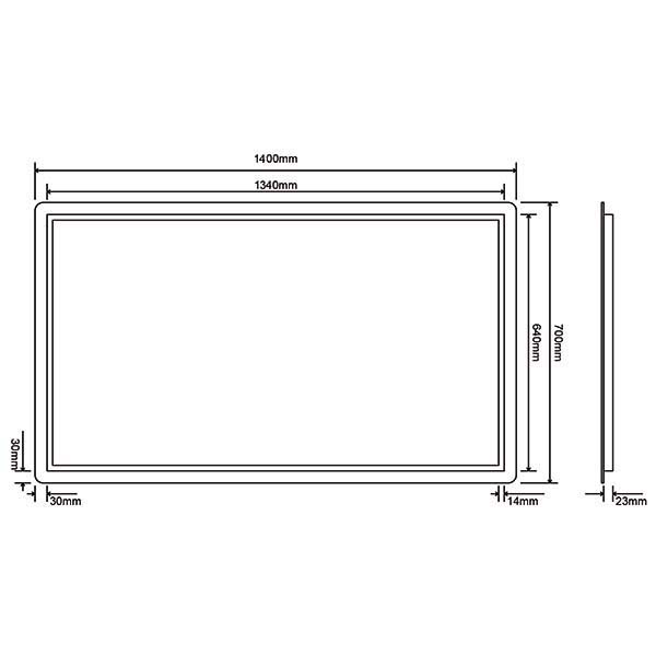 Зеркало Roxen Bella Long 510055-140 (1400х700) — изображение 2