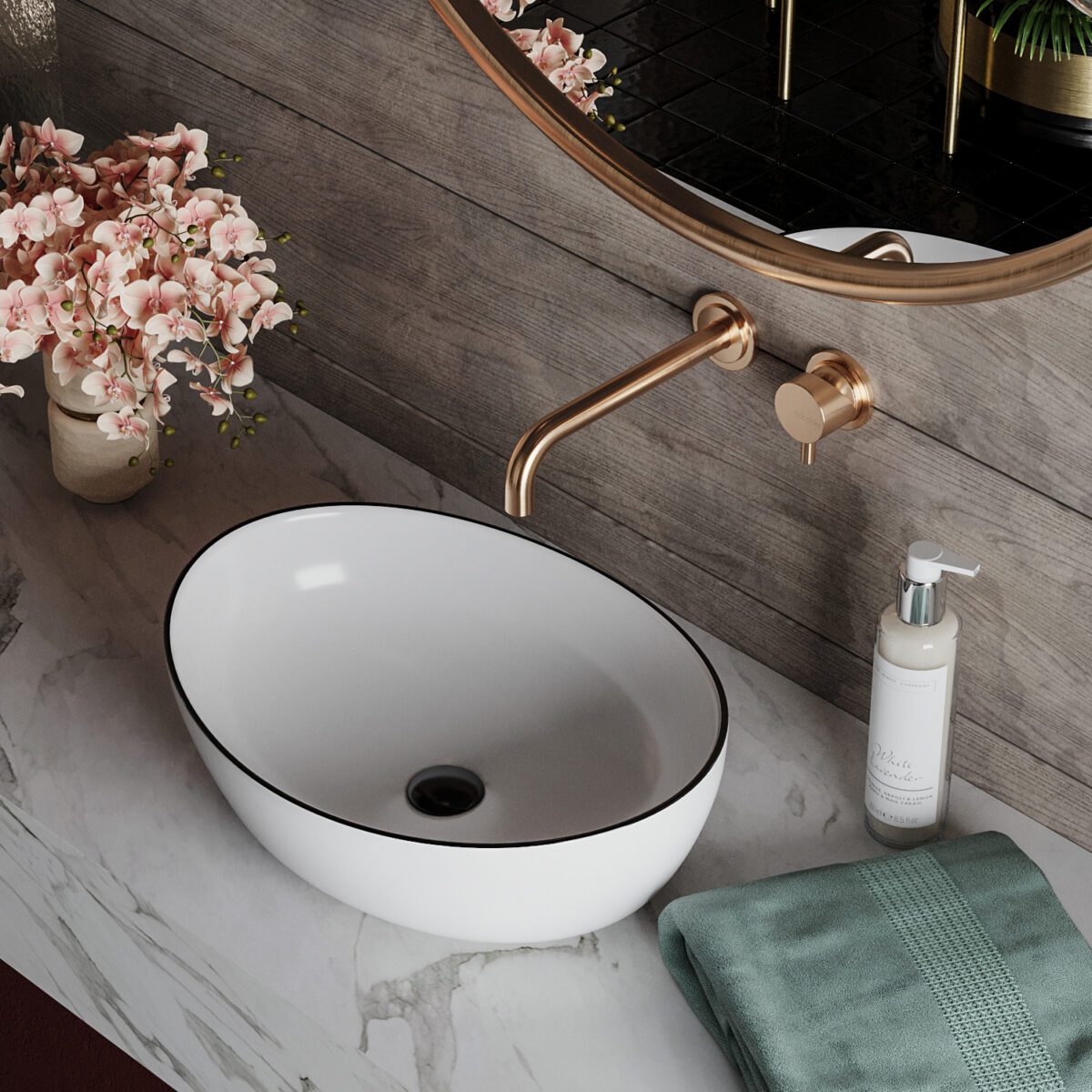 Умывальник Roxen Bocar Black, 570125-B