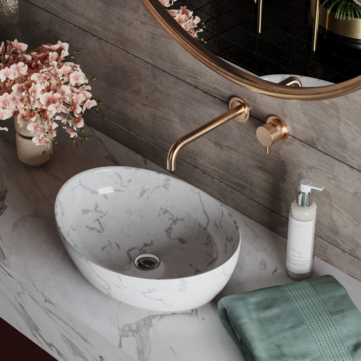 Умывальник Roxen Bocar Marble, 570125-M