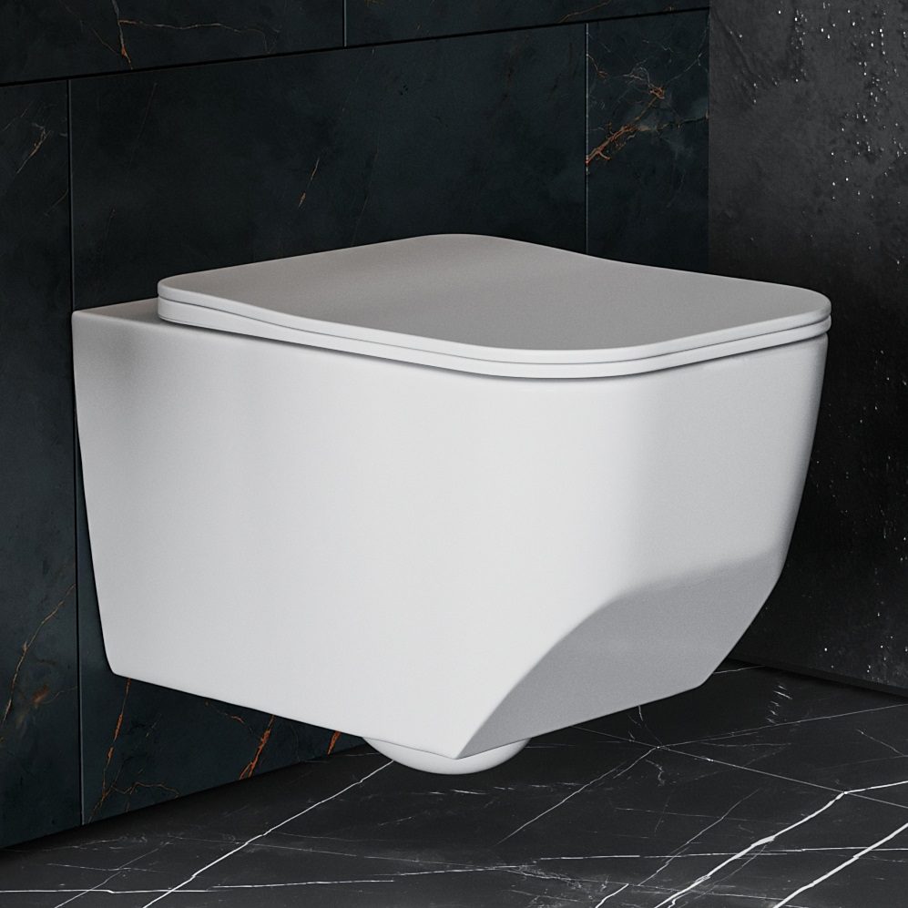 Комплект инсталляции Roxen StounFix Dual Fresh с унитазом Boro и кнопкой Steel (золото/матовая), 968466 — изображение 2