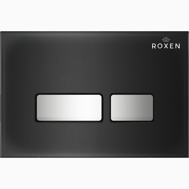 Комплект инсталляции Roxen StounFix Dual Fresh с кнопкой Glass (чёрная/глянец), 873337 — изображение 3