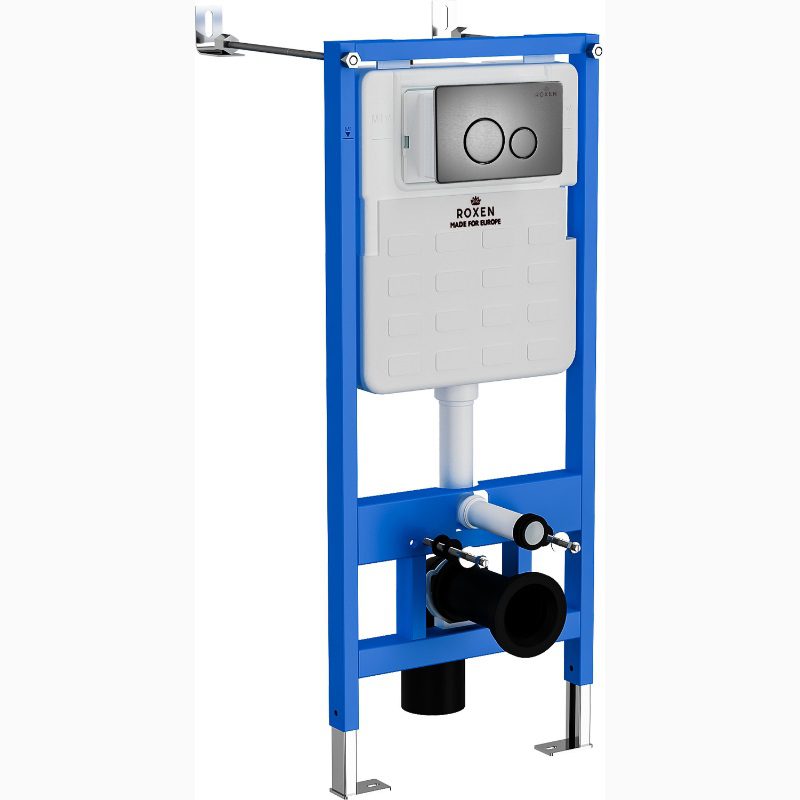 Комплект инсталляции Roxen StounFix Dual Fresh с кнопкой Steel (оружейная сталь), 868304 — изображение 2