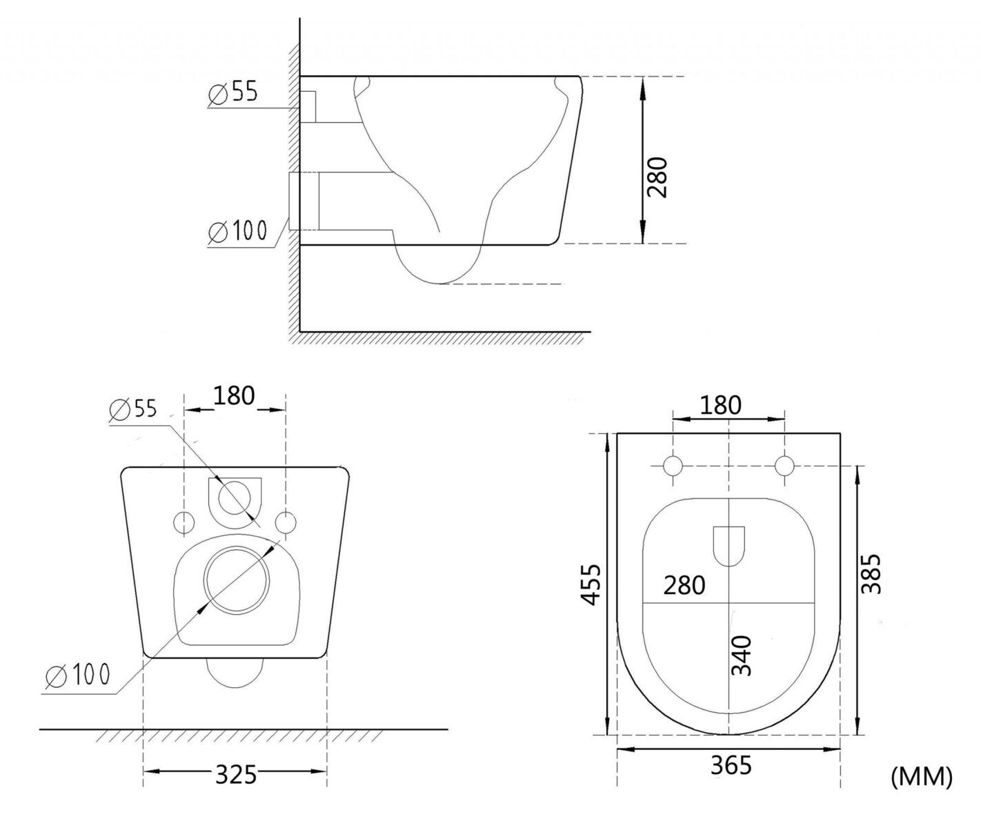 Унитаз подвесной Roxen Simple, 530120-01 — изображение 7