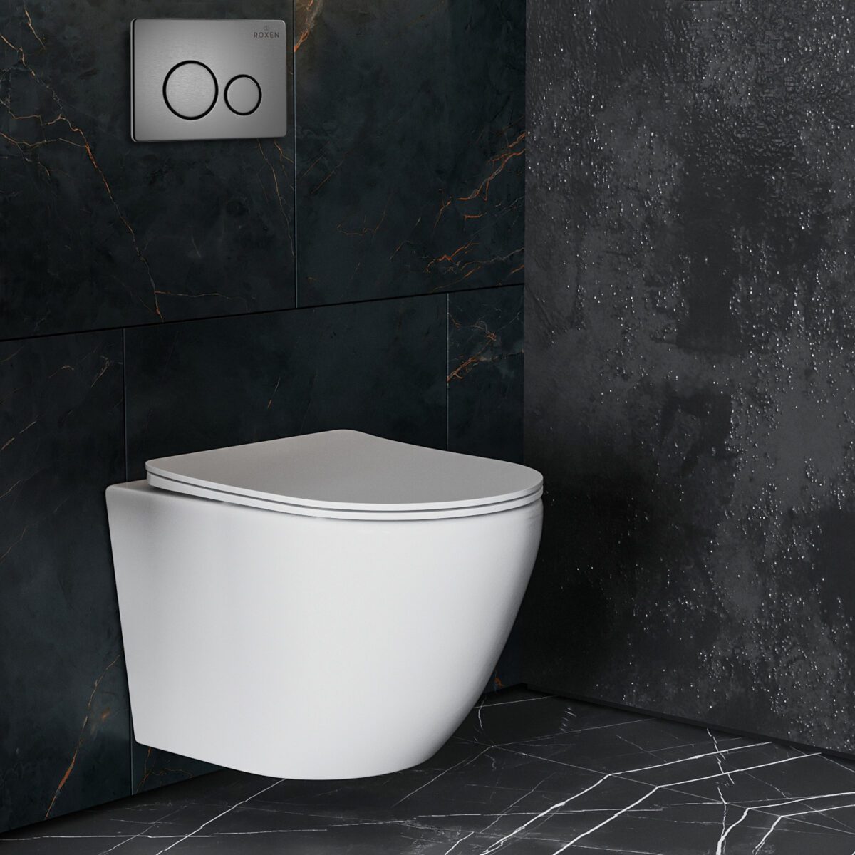 Комплект инсталляции Roxen StounFix Dual Fresh с кнопкой Steel (оружейная сталь), 868304 — изображение 9