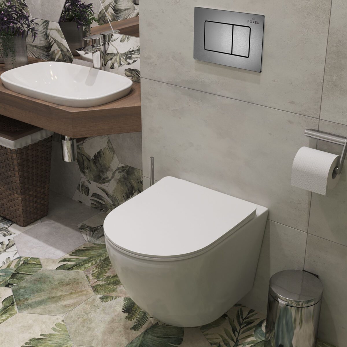 Кнопка для инсталляции Roxen Steel, 420280G (оружейная сталь) — изображение 7