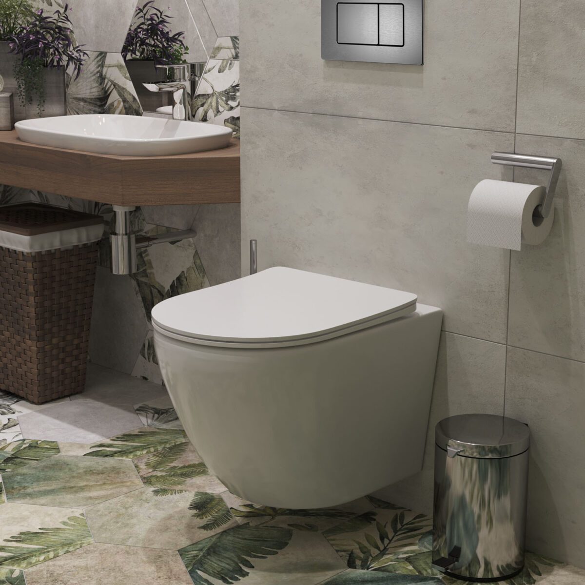 Кнопка для инсталляции Roxen Steel, 420280G (оружейная сталь) — изображение 8