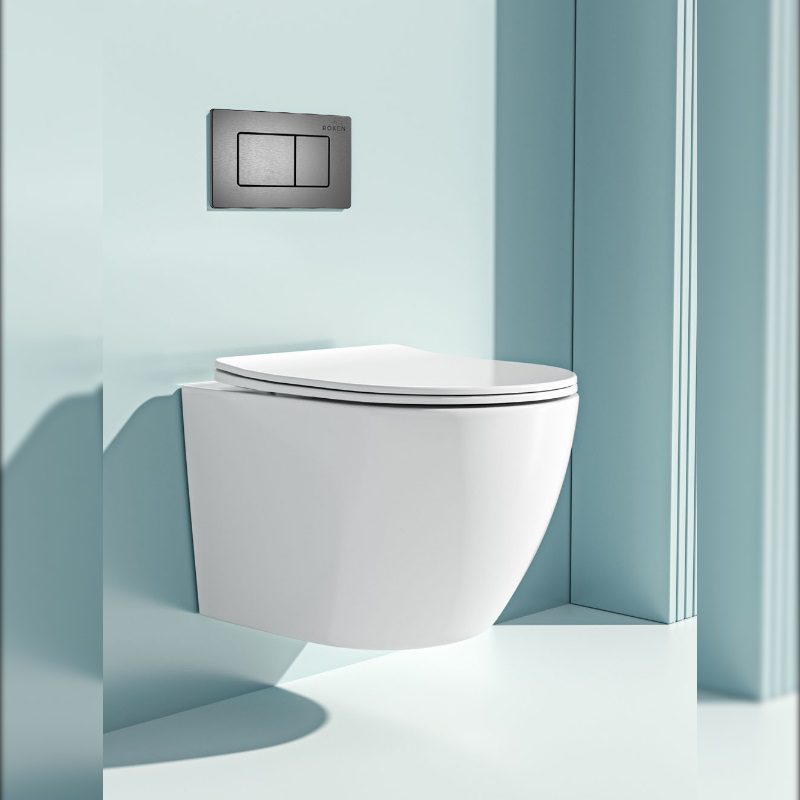 Комплект инсталляции Roxen StounFix Dual Fresh с кнопкой Steel (оружейная сталь), 859290 — изображение 9