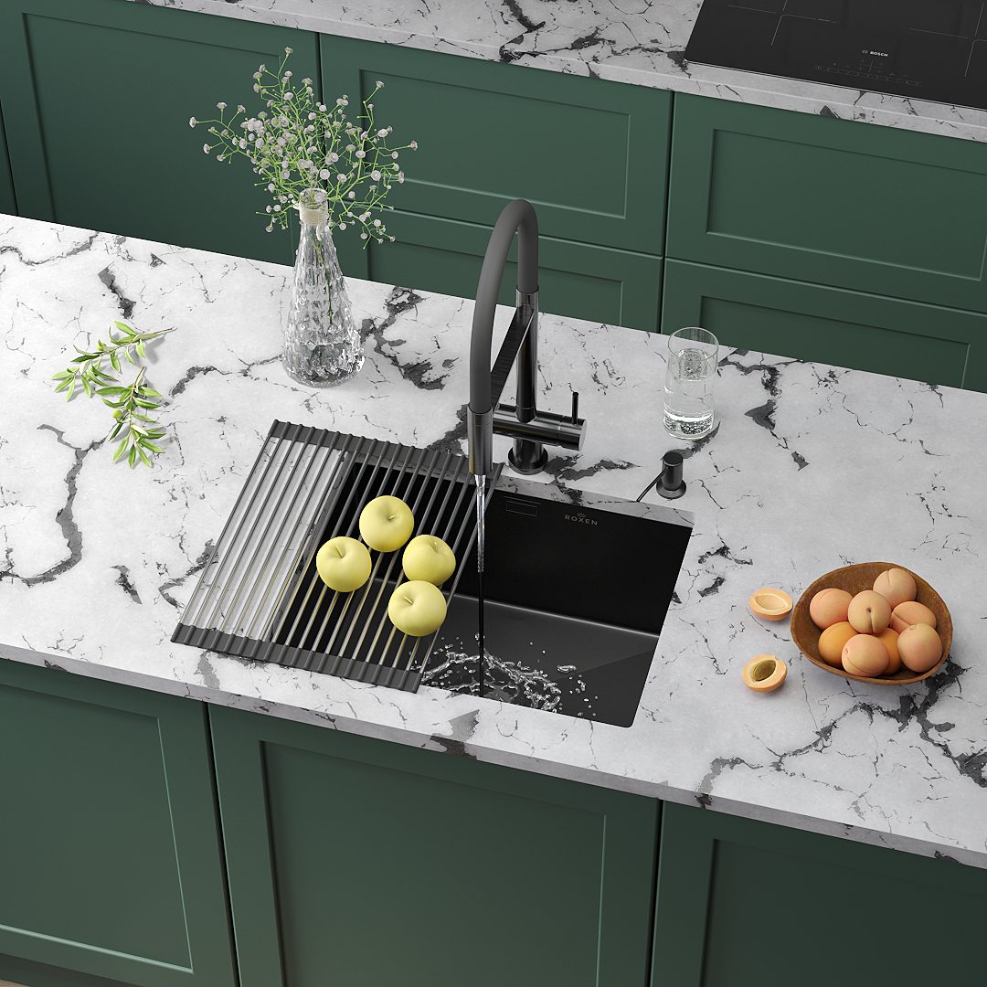 Кухонная мойка Roxen Uno 560210-54B графит/матовый — изображение 2