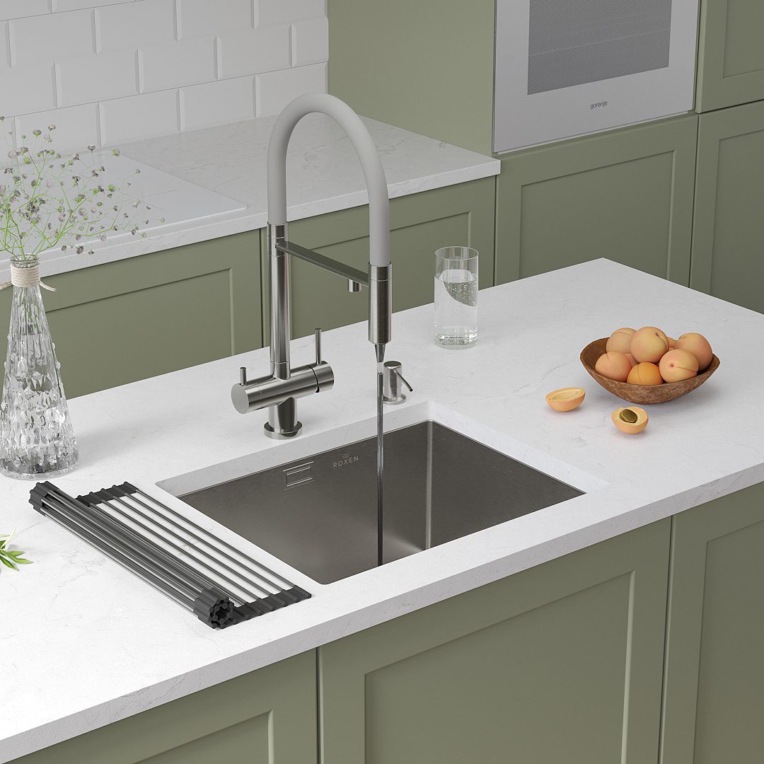 Кухонная мойка Roxen Uno 560210-54 сатин/матовая — изображение 2