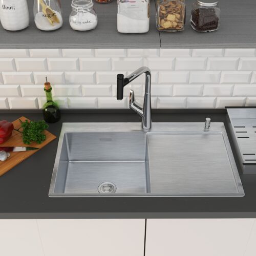 Кухонная мойка Roxen Vespa 560230-70L (780х480х220; сатин/мат)