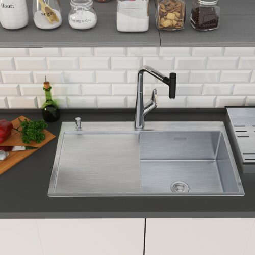 Кухонная мойка Roxen Vespa 560230-70R (780х480х220; сатин/мат)